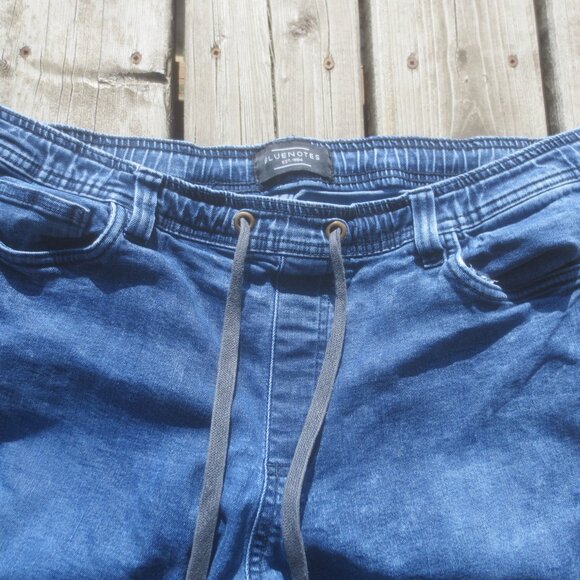 Bluenotes Denim Jean Slim Jogger Rugby Style Denim Jean Pants - Size Large. - Picture 4 of 10